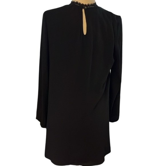 On the Road Black Lace Long Sleeve Midi Dress Size Medium - Picture 2 of 8